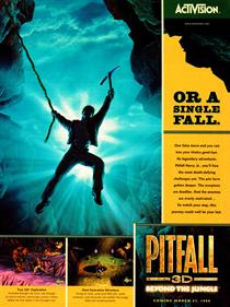 Pitfall 3D: Beyond the Jungle - Advertisement Flyer - Front Image