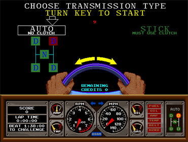Hard Drivin' - Screenshot - Game Select Image