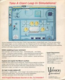 Moonbase: Lunar Colony Simulator - Box - Back Image