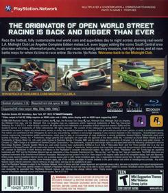 Midnight Club: Los Angeles: Complete Edition - Box - Back Image