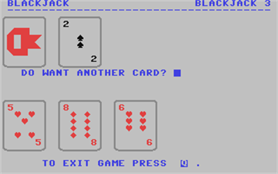 Blackjack (Fred Layberger and Ken Jirele) - Screenshot - Gameplay Image