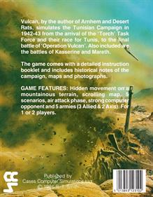 Vulcan: The Tunisian Campaign - Box - Back Image