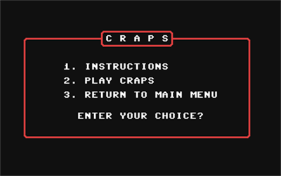 Craps (Keypunch Software) - Screenshot - Game Title Image