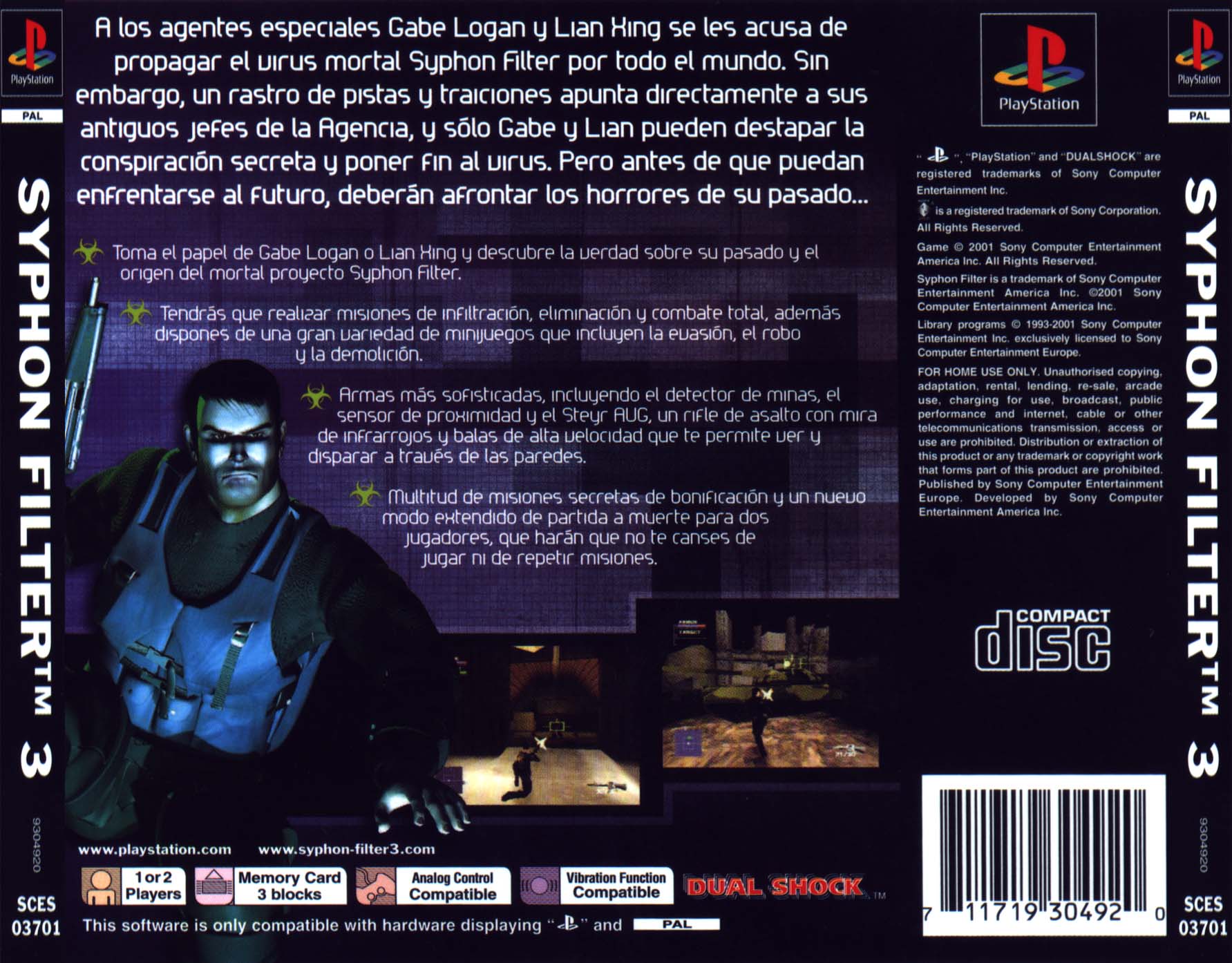 SYPHON FILTER 2 - CONSPIRACION MORTAL (PAL) - FRONT