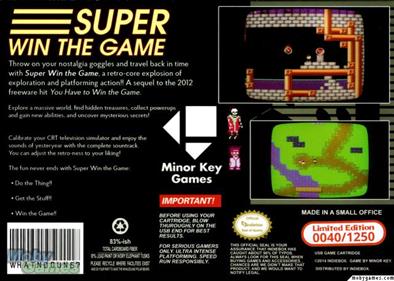 Super Win the Game - Box - Back Image