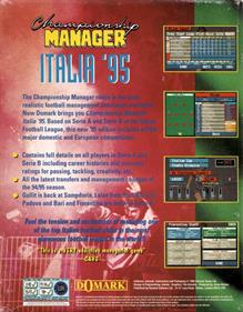 Championship Manager Italia '95 - Box - Back