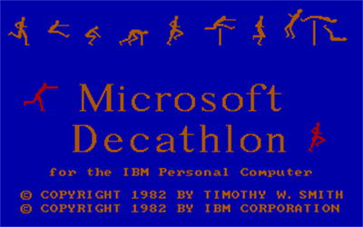Microsoft Decathlon - Screenshot - Game Title Image