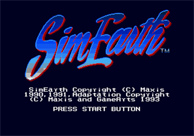 SimEarth - Screenshot - Game Title Image
