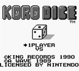 Koro Dice - Screenshot - Game Title Image