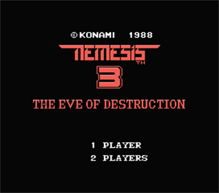 Nemesis 3: The Eve of Destruction - Screenshot - Game Title Image