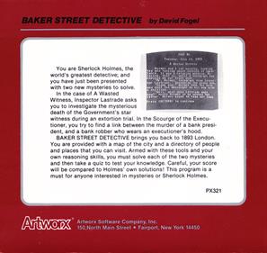 Baker Street Detective - Box - Back Image