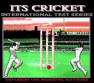 ITS Cricket: International Test Series (1994 Edition) - Screenshot - Game Title Image