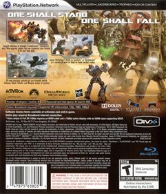 Transformers: Revenge of the Fallen - Box - Back Image