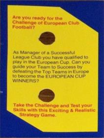 European II: The European Cup - Box - Back Image
