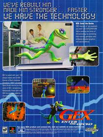 Gex: Enter the Gecko - Advertisement Flyer - Front Image