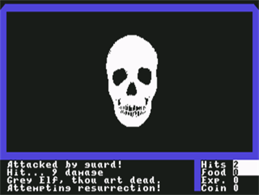 Ultima I - Screenshot - Game Over Image