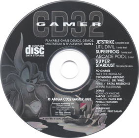 Amiga CD32 Gamer Cover Disc 4 - Disc Image