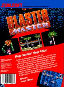 Blaster Master - Box - Back Image
