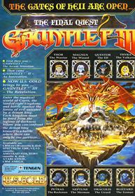 Gauntlet III: The Final Quest - Advertisement Flyer - Front Image