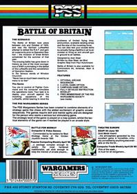 Battle of Britain - Box - Back Image