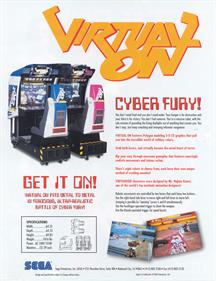 Cyber Troopers Virtual-On - Advertisement Flyer - Back Image