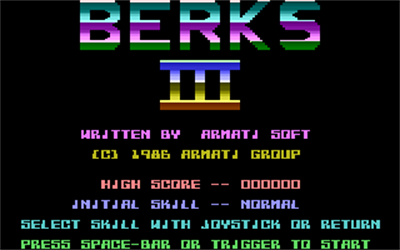 Berks 3: They're Angry! - Screenshot - Game Title Image