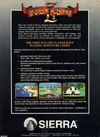 King's Quest II: Romancing the Throne (PCjr) - Box - Back Image