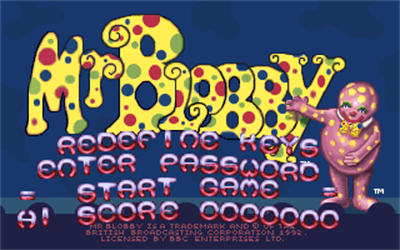 Mr. Blobby - Screenshot - Game Title Image