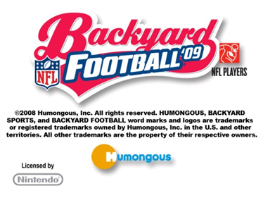 Backyard Football '09 - Screenshot - Game Title Image