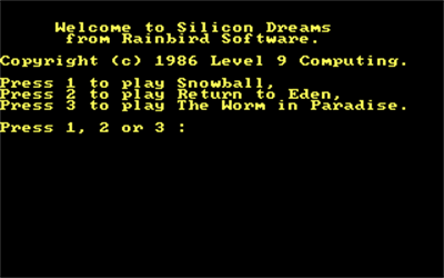 Silicon Dreams - Screenshot - Game Title Image