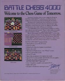 Battle Chess 4000 - Box - Back Image