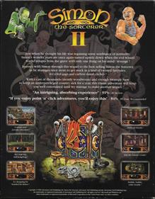 Simon the Sorcerer II: The Lion, the Wizard and the Wardrobe - Box - Back Image