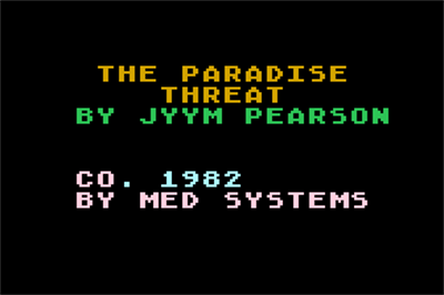 The Paradise Threat - Screenshot - Game Title Image