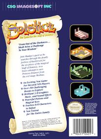 Solstice: The Quest for the Staff of Demnos - Box - Back Image