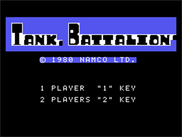 Tank Battalion - Screenshot - Game Title Image