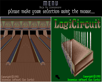 AMOS Tenpin Bowling & LogiCircuit - Screenshot - Game Select Image