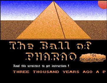 Ball Of The Pharao - Screenshot - Game Title Image