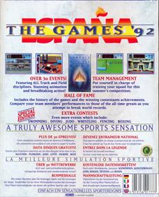España: The Games '92 - Box - Back Image