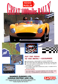 Great 1000 Miles Rally - Advertisement Flyer - Front Image