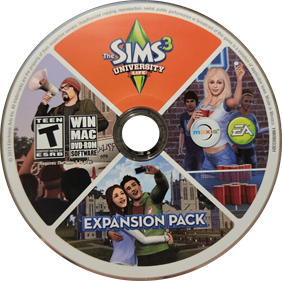 The Sims 3: University Life - Disc Image