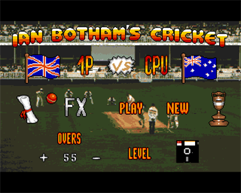 Ian Botham's Cricket - Screenshot - Game Select Image