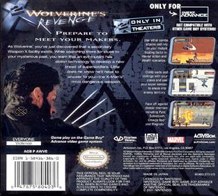 X2: Wolverine's Revenge - Box - Back Image