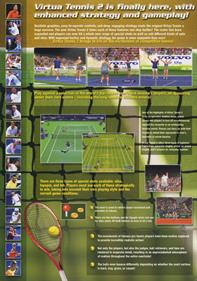 Virtua Tennis 2 - Advertisement Flyer - Back Image