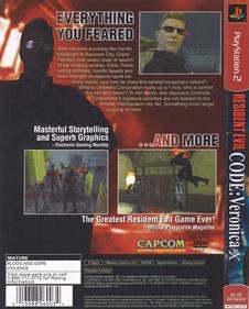 Resident Evil: Code: Veronica X - Box - Back Image