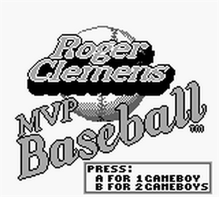 Roger Clemens' MVP Baseball - Screenshot - Game Title Image