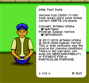 240P Test Suite - Screenshot - Game Title Image