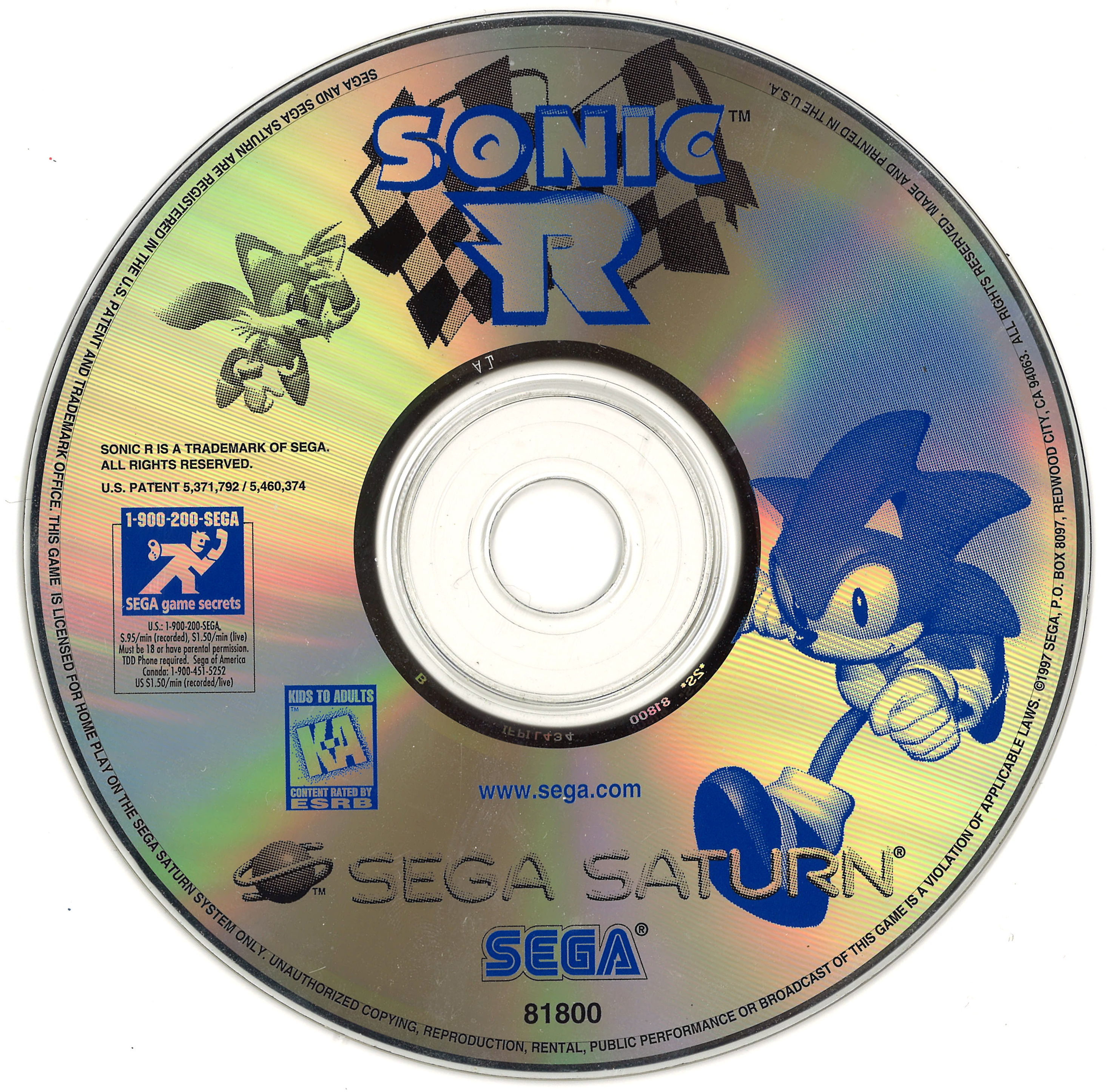 sonic r pc disc