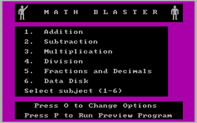 Math Blaster! - Screenshot - Game Select Image