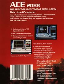 ACE 2088: The Space-Flight Combat Simulation - Box - Back Image