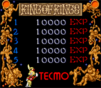 Tecmo Knight - Screenshot - High Scores Image